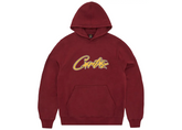 Corteiz Satin Applique Allstarz Hoodie - Maroon